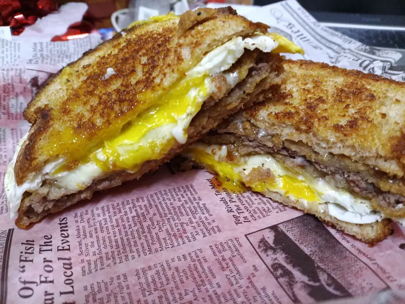 Grilled egg sandwich